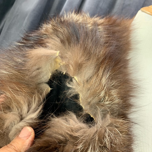 Vintage Joe Potzner Genuine Real Badger Fur Stole Wrap - Picture 6 of 7